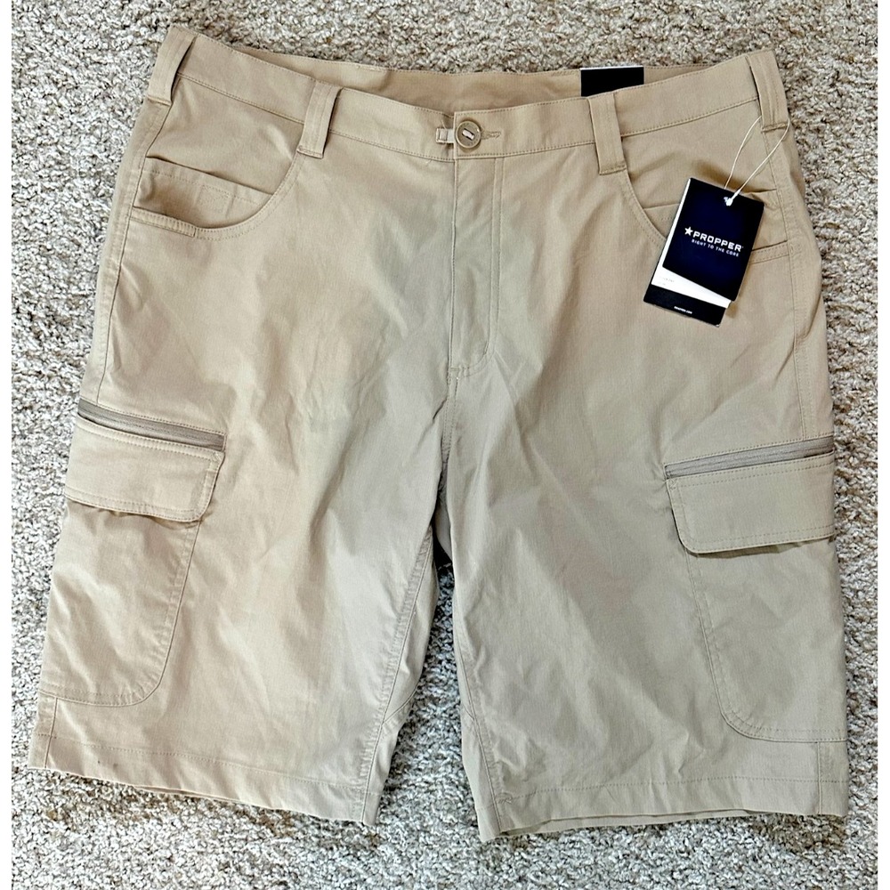 Propper tactical shorts Cargo Khaki Sz 38 Light weight Multi Pocket NEW